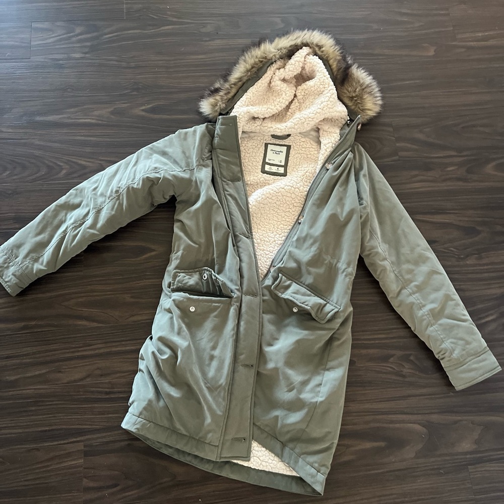 Abercrombie and Fitch winter olive jacket